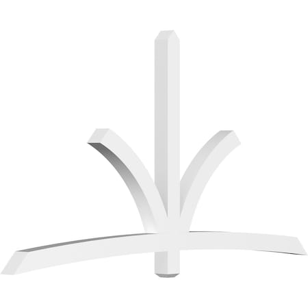 Ekena Millwork Davenport Architectural Grade PVC Gable Bracket, 96"W x 52"H x 4"D x 4"F, 13/12 Pitch GBP096X52X0404DAV00
